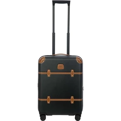 Image of Bric&#039;s Bellagio Collection Trolley Hard Case with 4 Double Wheels, Durable and Ultra Light, Integrated TSA Lock, Hook for Clothes Hanger, Polycarbonate, Dimensions 53 x 76 29 cm, blue, 21 Inch