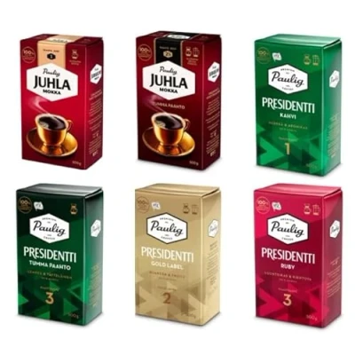 Image of Paulig Coffee 10 pack 500g Fine Grind Premium Filter Blend Ground Bag
