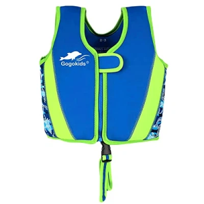 Image of Kids Swim Trainer Vests Boys Girls Floating Jackets Waterproof Learn to Swiming Equipment for Children (Green, S)