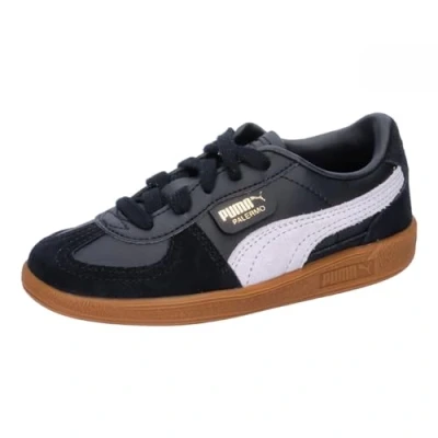 Image of Puma Palermo Unisex Trainers for kids, Size: 10K, Black/feather gray Leather