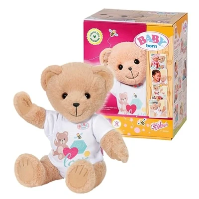 Image of BABY born Bear White 835388 36cm Little with Soft Stuffed Body Includes Outfit and Accessories Designed to Fit 43cm Clothing Suitable for Kids from 0+