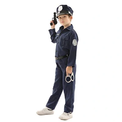 Image of Forever Young Child Policeman Fancy Dress Costume Boys Police Constable Cop Officer Outfit Kids Uniform (7 8 Years)