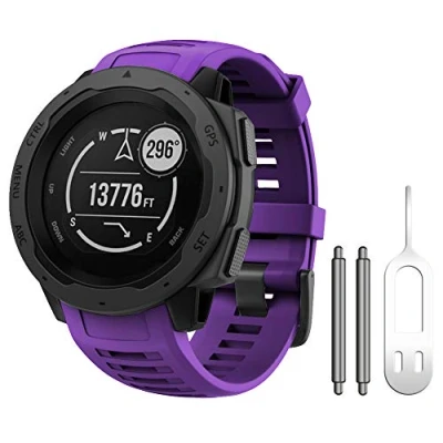 Image of NotoCity Instinct Band, Soft Silicone Replacement Watch Strap ONLY Compatible Sports GPS Smart with Adapter Tools