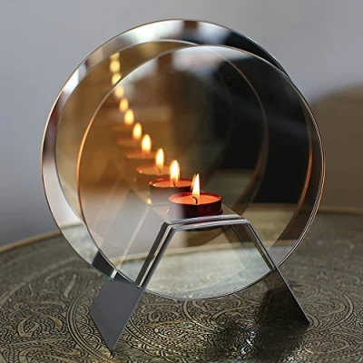 Image of Infinity Candle Magical Effect of Candles Mirrored Glass Tealight Holder