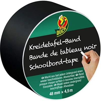Image of DUCK 105 00 Adhesive Tape Chalkboard Writeable for Decorating, Organising, Crafts &amp; Labelling 47 mm x 4.5 m