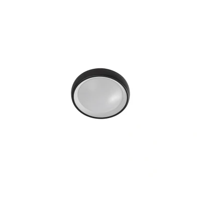 Image of Lindby LED outdoor ceiling lamp Niniel, black, Ø 25 cm