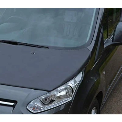 Image of Black Front Bonnet Bra/Protector To Fit Transit Connect (2012+)