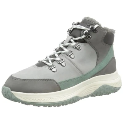 Image of Geox Women&#039;s D Oliviera + Grip C Sneaker, Lt Grey Dk Stone, 2 UK