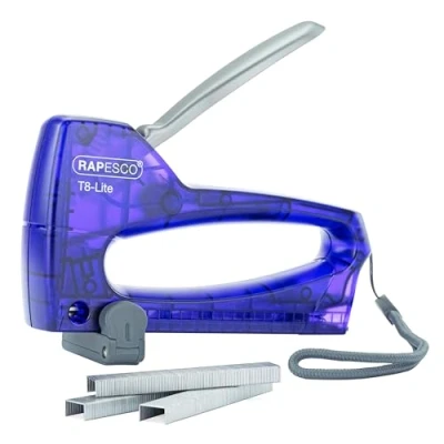 Image of Rapesco 0956 T8 Lite Staple Tacker with 300 13/6mm Staples, Purple