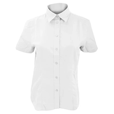 Image of Kustom Kit Ladies Workwear Oxford Short Sleeve Shirt (18) (White)