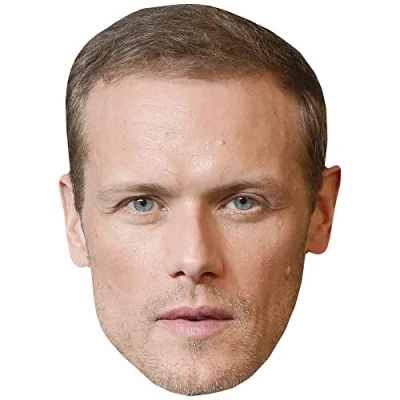 Image of Sam Heughan (Stubble) Celebrity Mask, Flat Card Face, Fancy Dress Mask