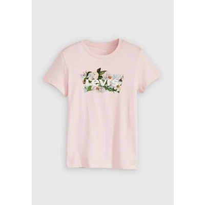 Image of Levi&#039;s THE Perfect TEE Print Tshirt, Women&#039;s, Size: XS, Light pink