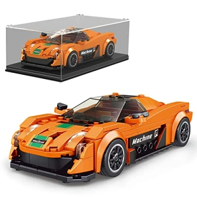 Image of Mould King 27004 Speed Champions P1 Racing Car Building Blocks with Acrylic Display Case Super Toys Collectible Model Cars Vehicle Construction for 8+ Kids(306 PCS)