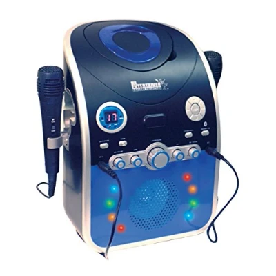 Image of Mr Entertainer CDG Music Karaoke Machine with Bluetooth, CD, Flashing LED Lights &amp; 2 Microphones (Karaoke Only)