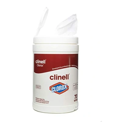 Image of Clinell Clorox Wipes Cleaning and Disinfectant Tub of 70 Kills 99.9% Germs, Bacterias Viruses