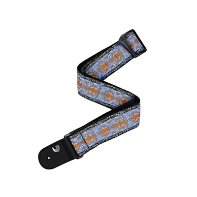 Image of D&#039;Addario Eco Comfort Woven Guitar Strap, Blue &amp; Orange