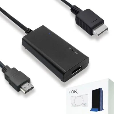 Image of LevelHike HDMI Cable for Playstation 2 &amp; 1 Console (PS2 PS1), PS1/PS2 to Adapter with True RGB Signal Output (100% Improved Video Quality), HD Converter 4:3/16:9 Switch