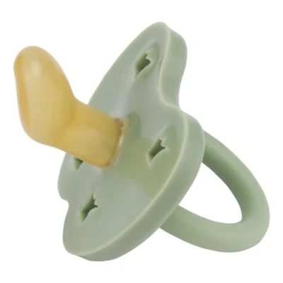 Image of HEVEA Natural Rubber Pacifier Orthodontic 3 36 Months Hygienic One Piece Design for Newborns to Toddlers, BPA Free, Soft &amp; Durable (Moss Green)