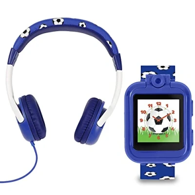 Image of Tikkers Blue Football Interactive Kids Smart Watch &amp; Headphone Set TKS02 0004