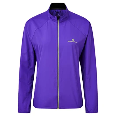 Image of Ronhill Women&#039;s Wmn&#039;s Wmn s Core Jacket, Plum/Citrus, 8 UK