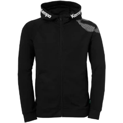 Image of Kempa Men&#039;s Core 26 Hood Jacket Boys Hooded Training Sweatshirt Hoody Pullover with Dark Grey Melange