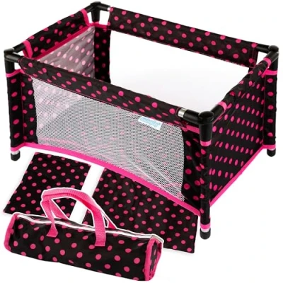 Image of Kinderplay Baby Doll Bed Dolls Cot Doll&#039;s Travel Bag Navy Blue, KP0400G