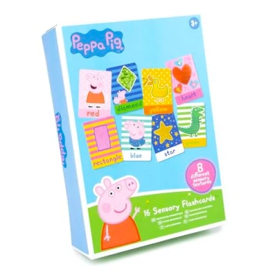 Image of abeec Peppa Pig 16 Sensory Flashcards Baby Toys For 3+ Pass The Parcel, Plane Activities, Birthday Gifts Learning Resources Flash Cards Airplane Activities