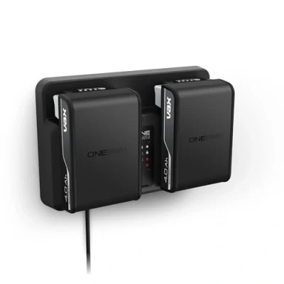 Image of Vax ONEPWR™ 4.0Ah Dual Battery + Bay Charger Kit, Genuine Parts, Fast Charging, 3 Year Guarantee
