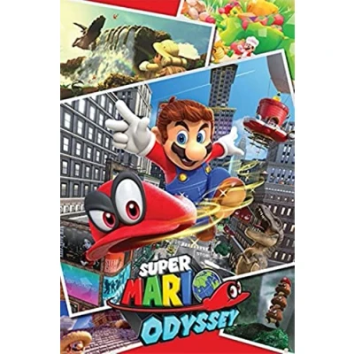 Image of Pyramid International Collage Super Mario Odyssey Maxi Poster, Plastic/Glass, Multi Colour, 61 x 91.5 1.3 cm
