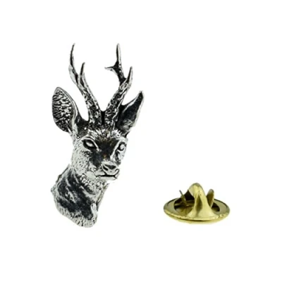 Image of GTR A9 Roe Deer Silver Pewter Lapel Pin Badge