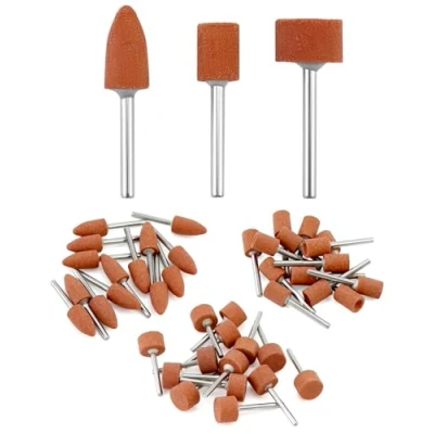 Image of QWORK® 42pcs Grinding Wheel Head, 1/8 Inch Shank Size, for use on Gemstones, Glass, Metal and Wood