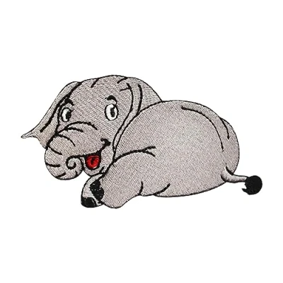 Image of Elephant Patch, Baby Patch Kids Rhymes Embroidered Iron on Sew Badge for Clothes etc.10x6cm
