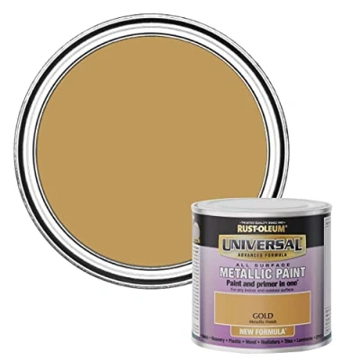 Image of Rust Oleum Universal Paint Metallic Gold 250ml, (RO1030401F1)