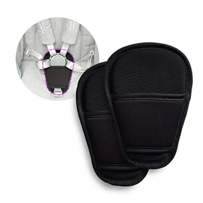 Image of 2 Piece Baby Stroller Car Seat Belt Cushion Universal High Chair Crotch Pads for Newborns Infants and Kids (Crotch Pads)