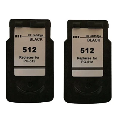 Image of 2x Ink Jungle PG512 Black Remanufactured Cartridges For Canon PIXMA iP2700 iP2702 MP230 MP235 MP240 MP250 MP252 MP260 MP270 MP272 MP280 MP282 MP480 MP490 MP492 MP495 MP499 MX320 MX330 MX340 MX350 MX360 MX410 MX420 PG510 PG 510 Inkjet Printers