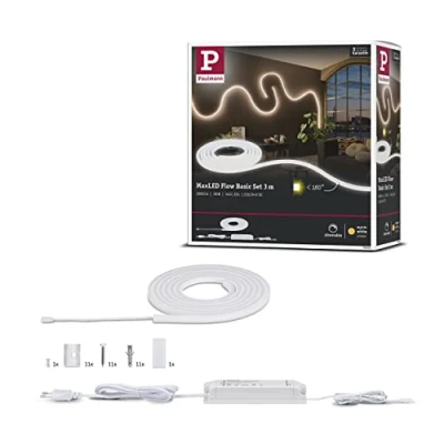 Image of Paulmann 70963 MaxLED Flow strip 37 watts LED basic set dimmable 3m white plastic 2700 K warm