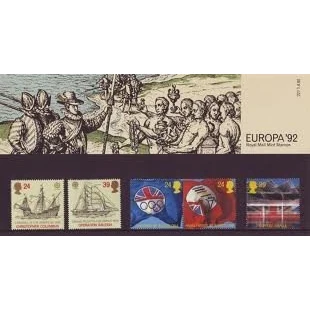 Image of Europa &#039;92 Presentation Pack Stamps 1992 No. 227