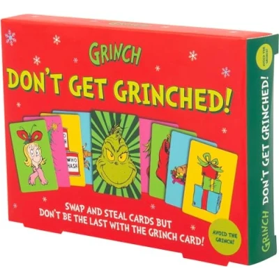 Image of Fizz Creations The Grinch Christmas Card Game Don&#039;t Get Grinched! Matching Pair Game. Includes 73 Full Colour Cards. Officially Licensed Dr Seuss Merchandise.
