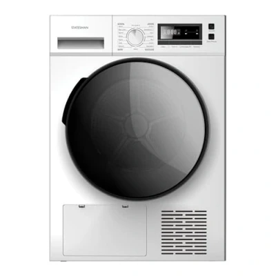 Image of Statesman THP18W Heat Pump Tumble Dryer, 8Kg Load Capacity, LED Display, 16 Programmes, Anti Crease, Child Lock, White
