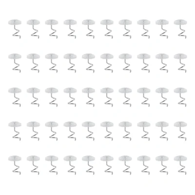 Image of 50 Pieces Clear Heads Twist Pins for Upholstery Slipcovers and Bedskirts Headliner Repair Loose Drapery Craft(50Pcs)
