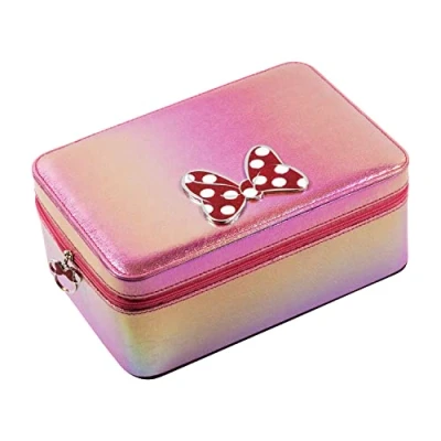 Image of Peers Hardy Disney Minnie Mouse Large Metallic Zip Around Jewellery Case with Metal detailing VZ700665L.PH, Pink