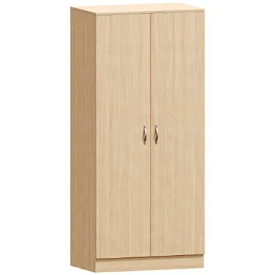 Image of Vida Designs Riano Wardrobe, With Shelf &amp; Hanging Rail Bedroom Storage Furniture (Pine, 2 Door)
