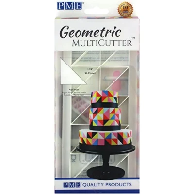 Image of PME GMC123 Geometric MultiCutter for Cake Design Right Angled Triangle, Large Size, 1.25 Inch, White