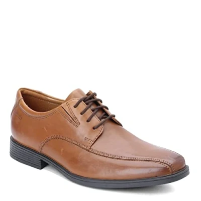 Image of Clarks Men&#039;s Tilden Walk Oxford, Dark Tan Leather, 13 UK