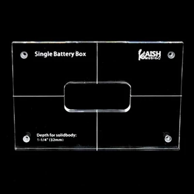 Image of KAISH Acrylic Guitar Single Battery Box Routing Template