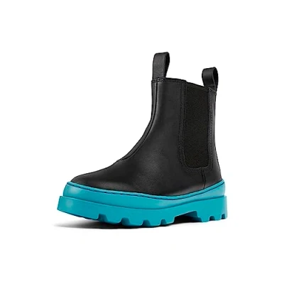 Image of Camper Brutus KIDS Classic ankle boots for kids, Size: 9.5K, Black Leather