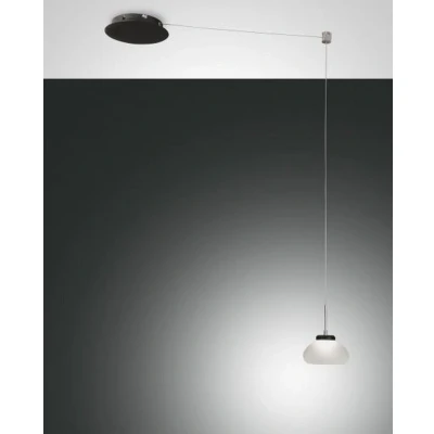 Image of Arabella LED Dome Pendant Ceiling Lights White Glass