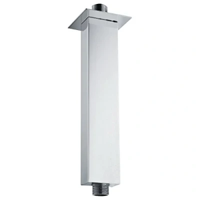 Image of JT Pickfords Chrome Square Ceiling Mounted Bathroom Shower Arm 120mm