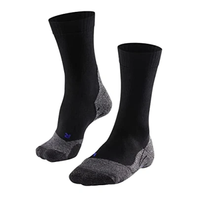 Image of FALKE Women&#039;s TK2 Explore Cool W SO Lyocell Functional Yarn Thick Anti Blister 1 Pair Hiking Socks, Black (Black Mix 3010), 4 5