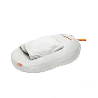 Image of Boon Puff+ Inflatable Baby Bather Infant Bathtub Includes Microfleece Cover, Swaddle Wings, and Storage Bag for Newborns Infants